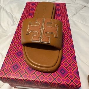 Tory Burch Double Sport Slide Tan